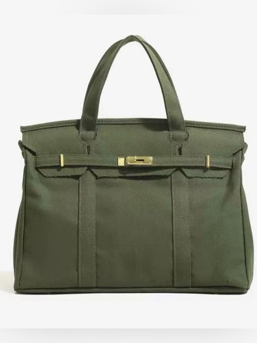 Boatkin Canvas Tote Bag in Army Green